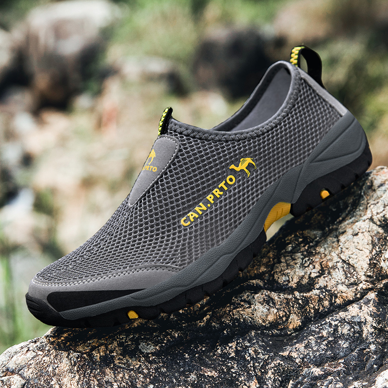 Männer Casual Schuhe Mode Sommer Schuhe Mesh im freien Atmungsaktive Slip-on Wohnungen Männer Turnschuhe Komfortable Wasser Faulenzer Zapatillas – Detail 31