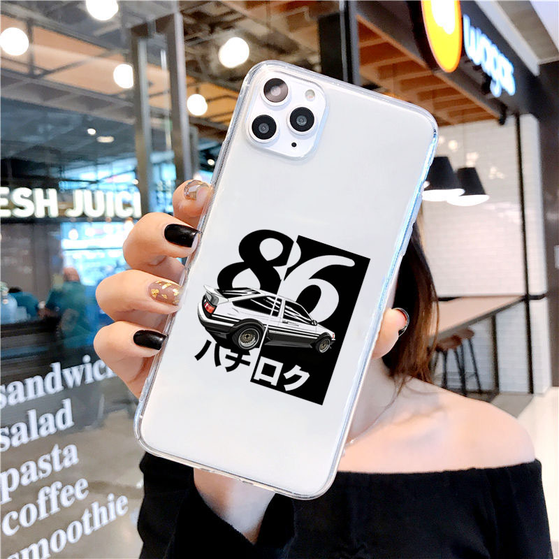 Drift japanischen Anime Ae86 erste d Handy hülle für iPhone 13 12 11 14 15 Pro Max Mini XR XS plus klare stoß feste Abdeckung Fundas – Detail 5