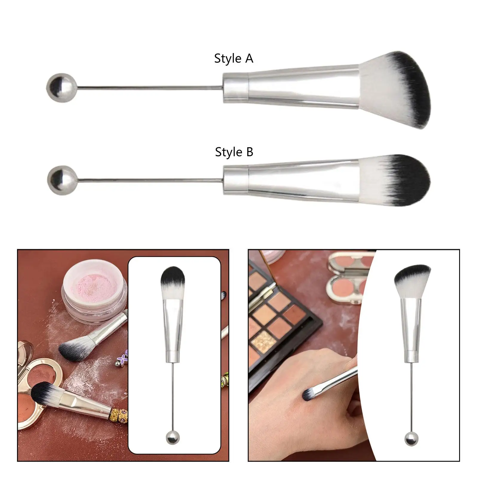 Powder Brush Portable Professional Beaded Face Brush Make up Brushes Tool for Blending Makeup Powder Blush Women Contouring