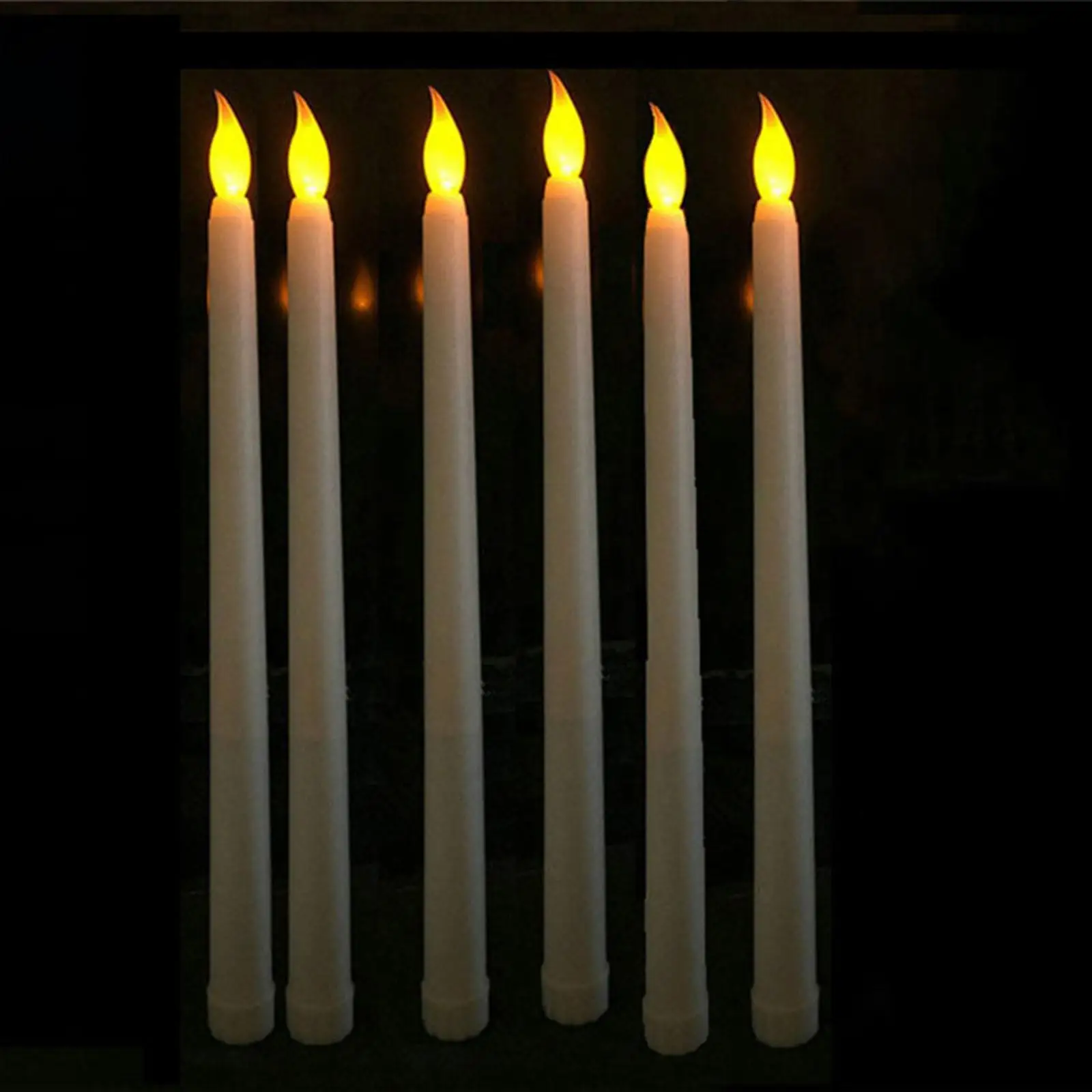 6Pcs Flameless LED Candles Battery Operated Tea Lights Electric Candles for Bedroom Holiday Office Home Valentine`S Day
