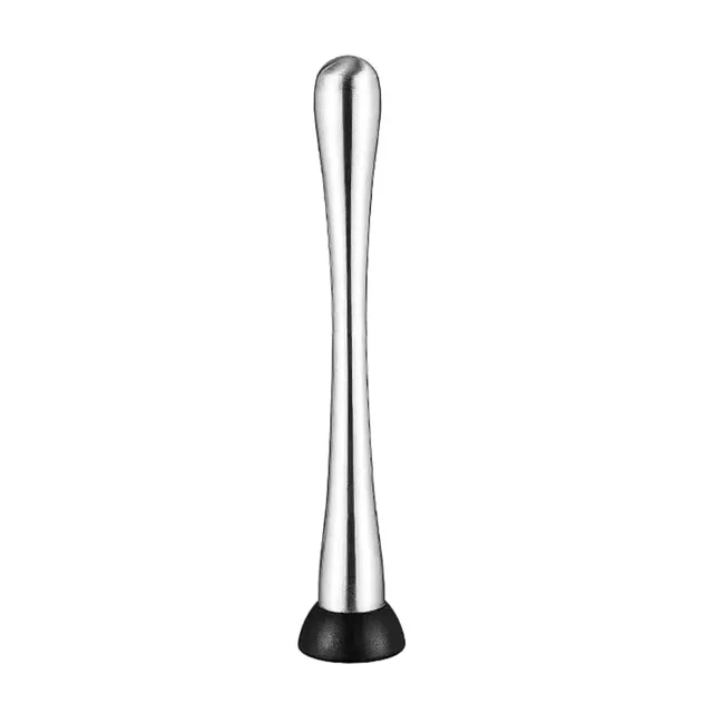 opvise Stainless Steel Cocktail Mixing Spoon And Muddler Sturdy Mix Mojitos  And Fruit Drinks Lemon Swizzle Stick Bar Accessories Silver