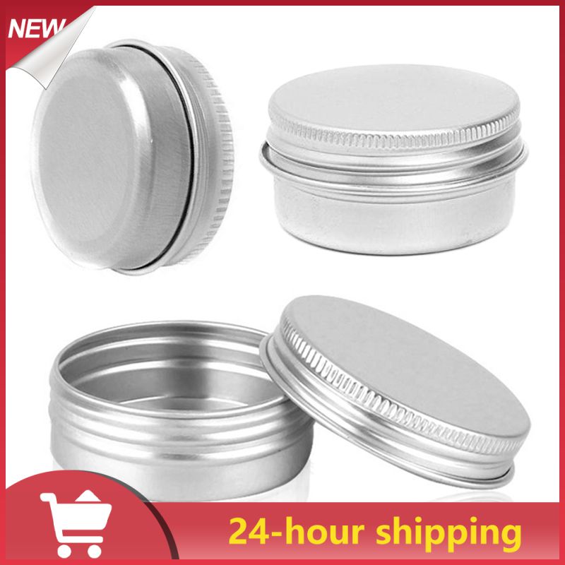 Best of Portable Silver Round Aluminum Tin Cans Cosmetic Cream Container Sample Jar Screw Thread Lid Pot Makeup Hair Wax Case Refillable Reviews & Tips