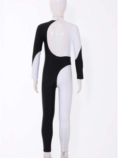 Body Danza Bambina Metallico - Costume Ballerina Manica Lunga Per Ginnastica E Balletto