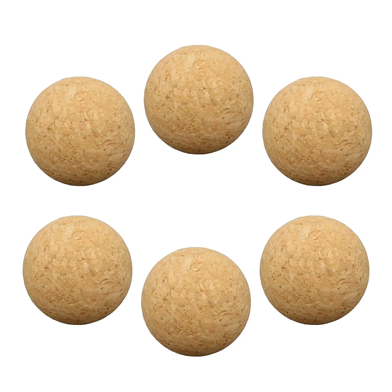 6 Pieces Table Football Cork Table Soccer 36mm Wood Foosball Game Football Machine Replacement Accessories