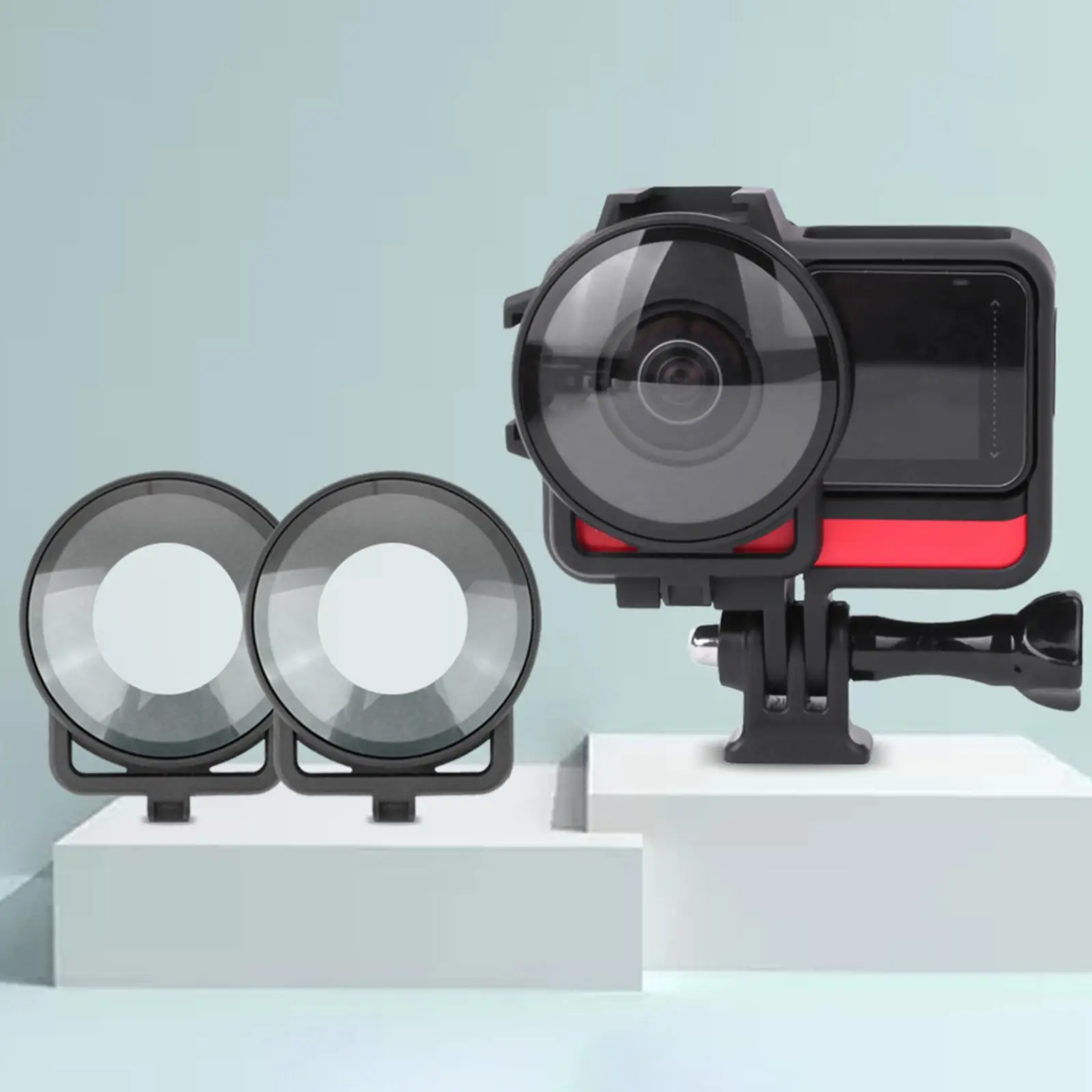 2Pcs Lens Guards Dual-Lens Camera Protective Cover for Insta360 One R