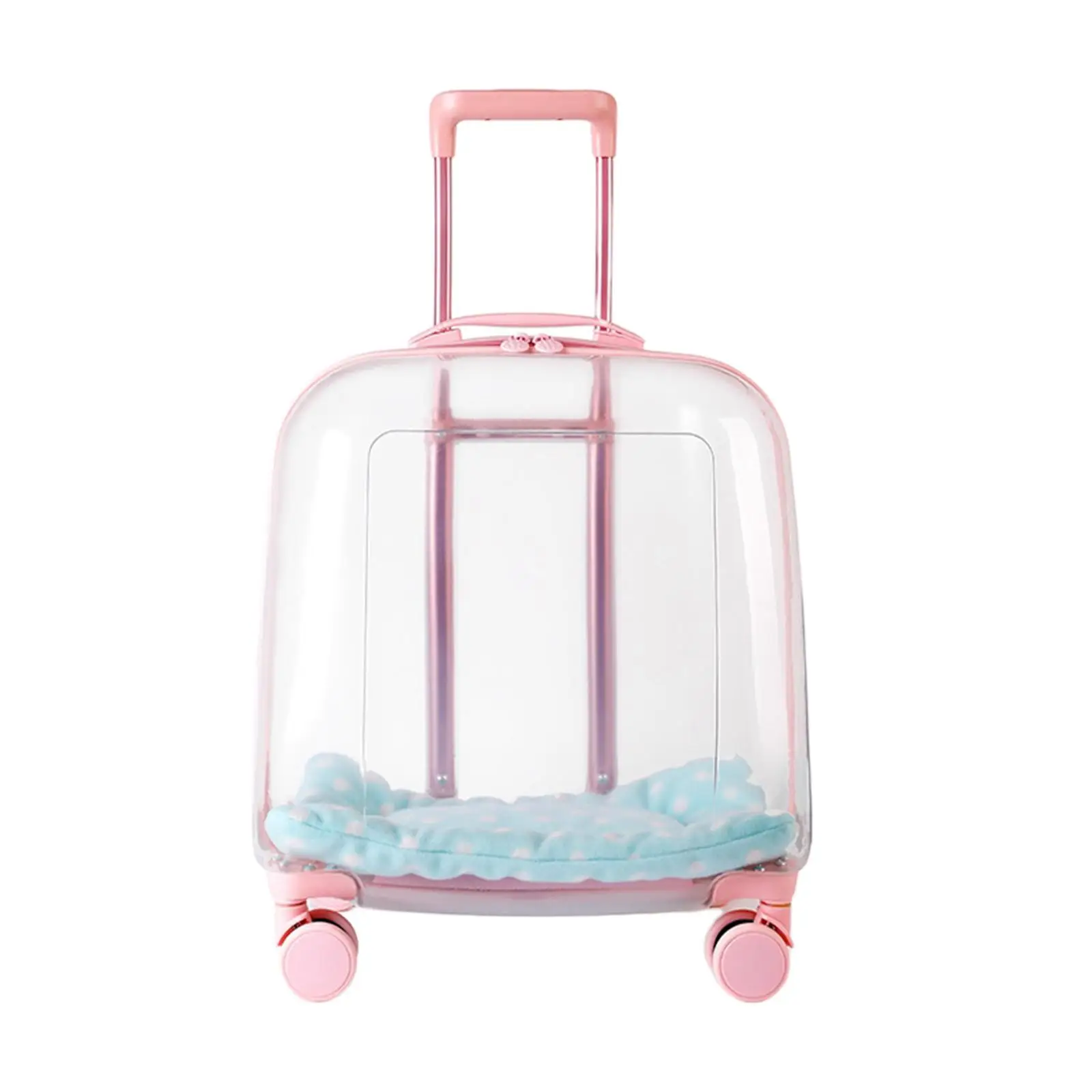 Lightweight Cat Trolley Case Dog Kennel with Silent Wheel Hard Pet Carrier for Kitten Kitty Small Animals Puppy Travel Hiking