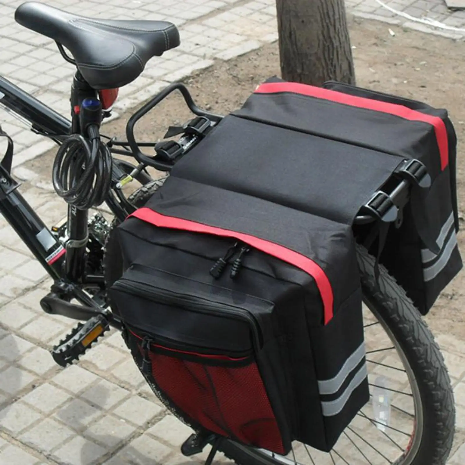 Large Bike Frame Cargo Pannier Rear Rack Seat Tail Trunk Saddle Bag