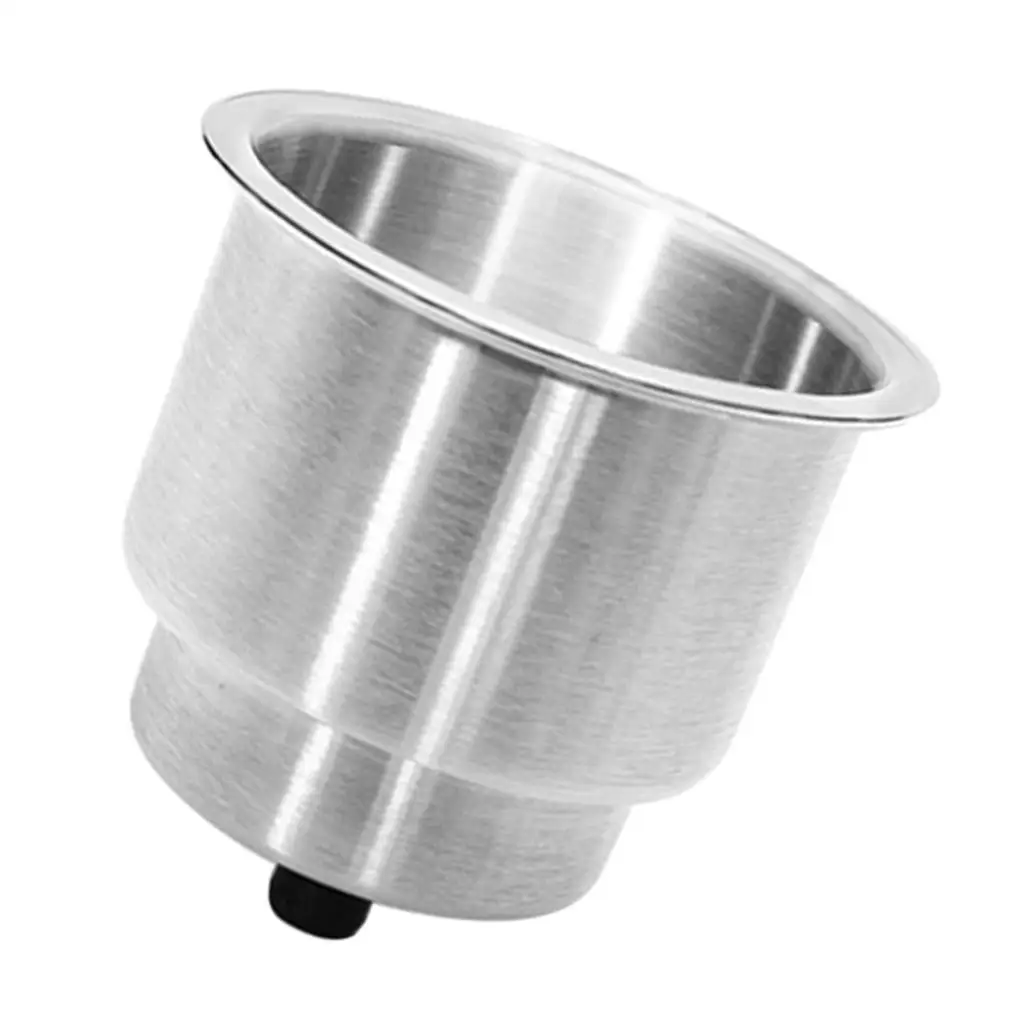 Brushed Stainless Steel Cup Holder Beverage / Car / Truck Bottle Holder