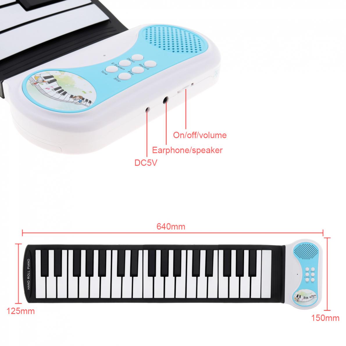 Title 8, Piano à main Flexible en silicone, 37 touches, ...