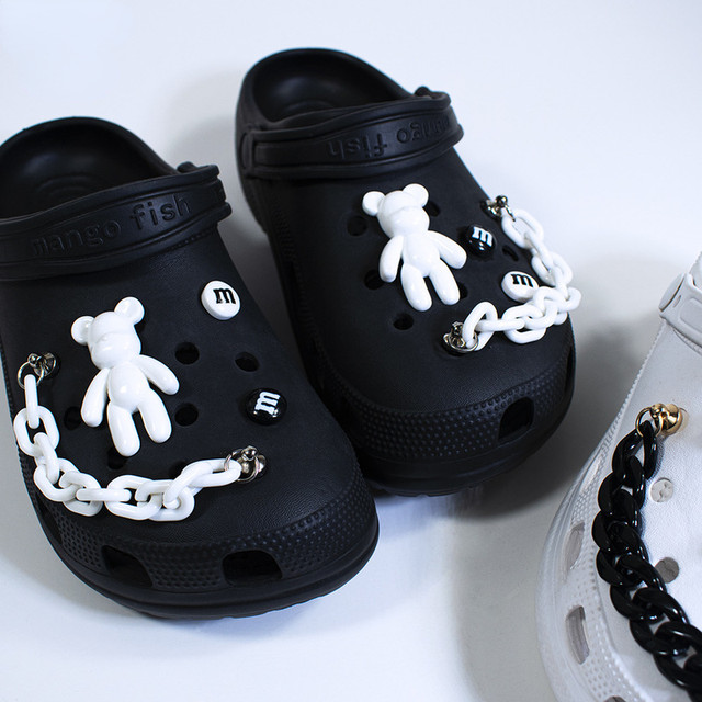 Black & White 16pcs Shoe / Crocs Accessories/ Charms for Crocs / Crocs  Decoration Gift for Girl / Mothers Day Gift 