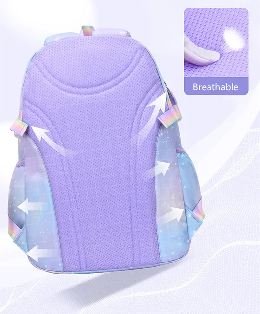ERICAT 3D Printing Backpack Cute Purple Daily Large