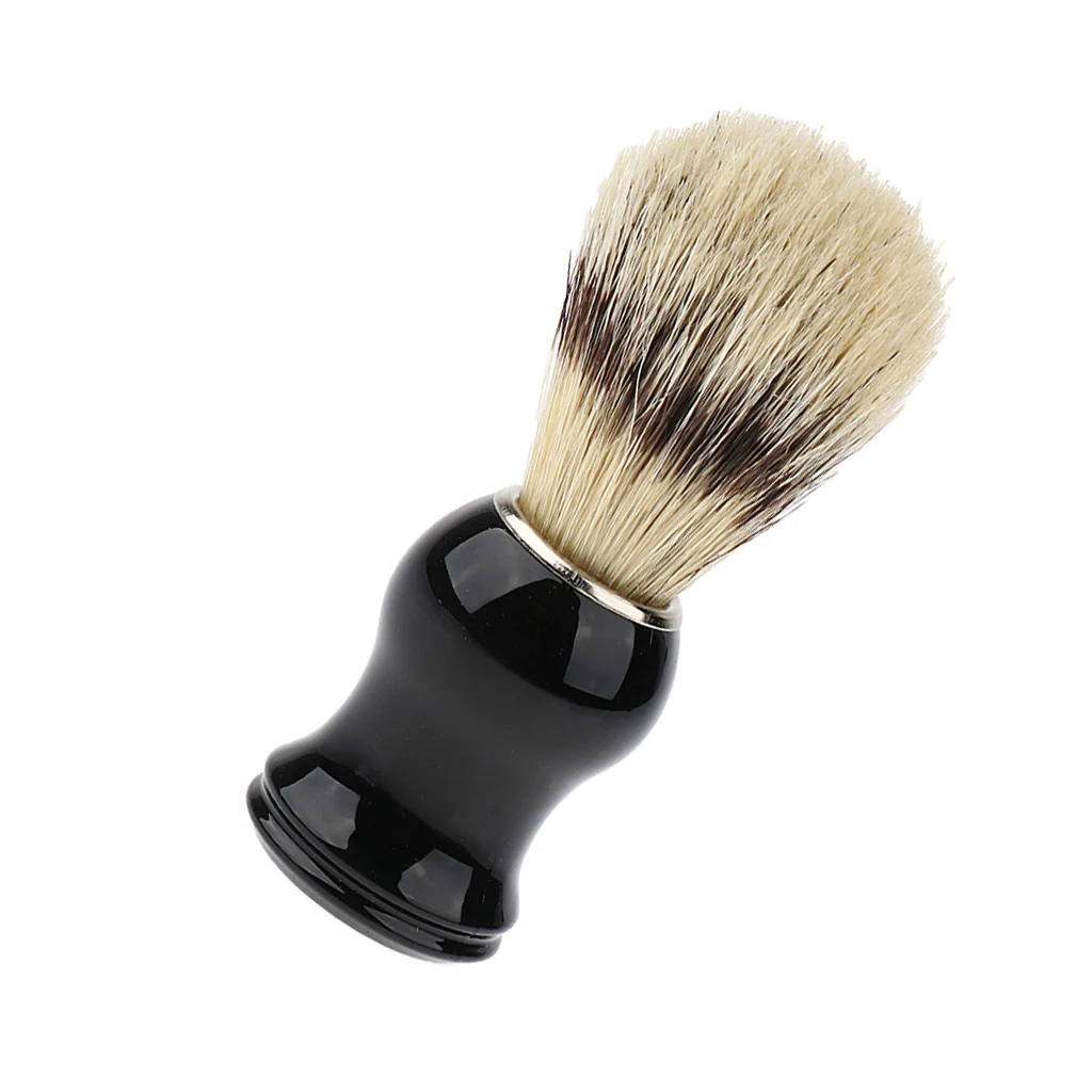 Men Black Long Handle  Wood Shaving Brush  Grooming Shaver Tool