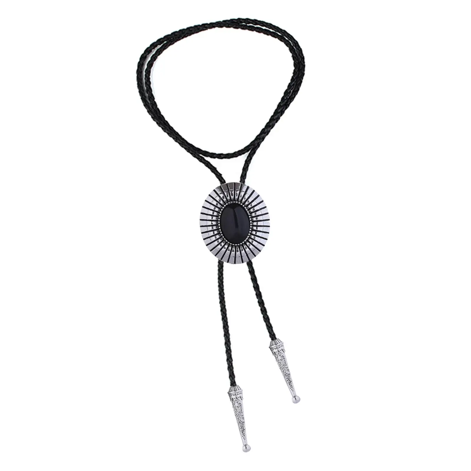 Bolo Tie Necktie Costume American PU Leather Necklace for Birthday Men