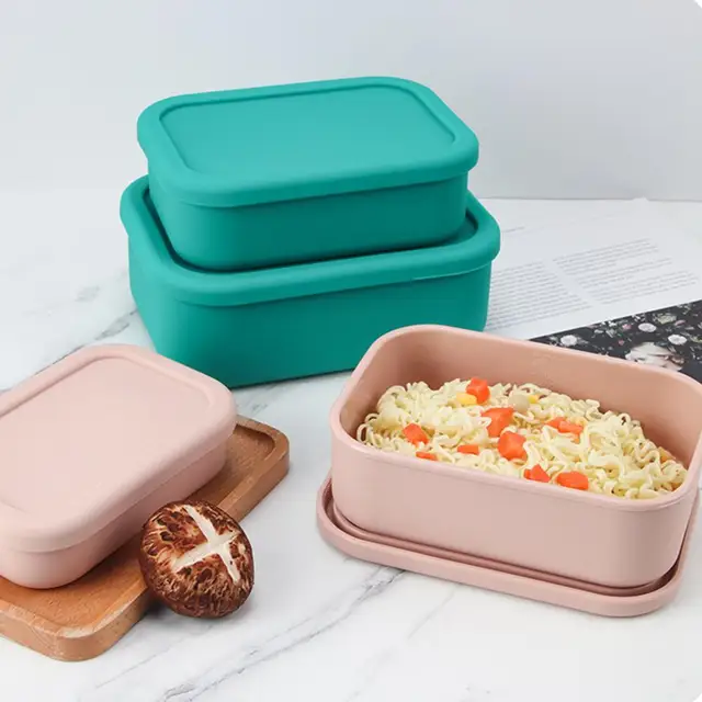 920ml Bento Boxes 3 Grids Silicone Lunch Food Storage Container Microwave  Freezer Dishwasher Safe Portable Bowls With Lids - Lunch Box - AliExpress