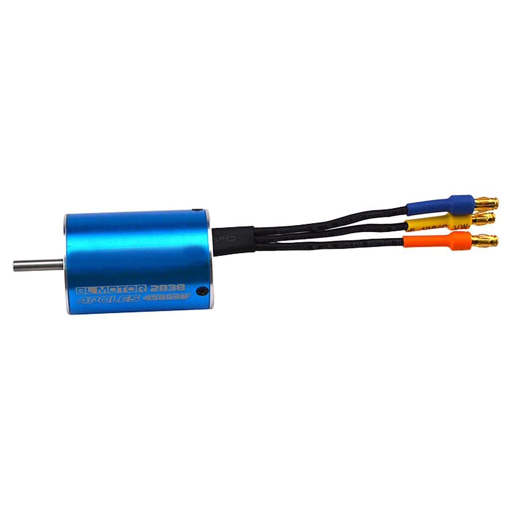 4 Poles 2838 4500KV Brushless Motor for 1:12 1:14 RC Model Car Truck Parts