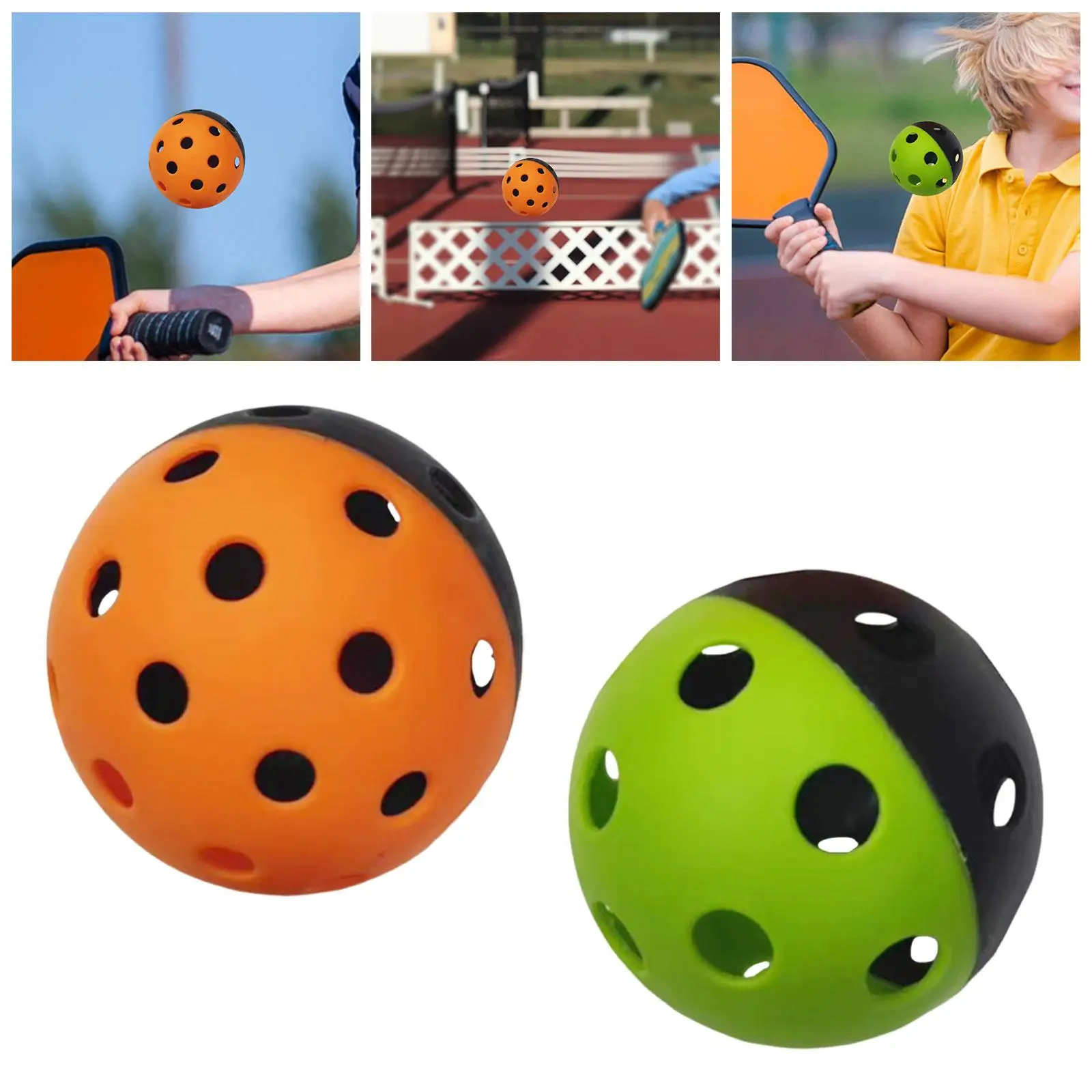 Pickleball Ball High Elastic 26 Holes Standard Golf Hollow Ball Pickle Balls for Outdoor Indoor Training Tournament Play Adult