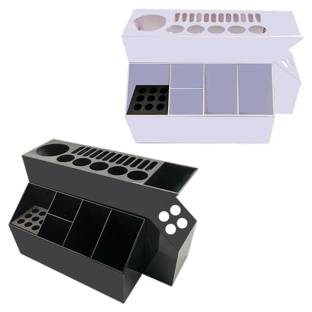 Hairdressing Tool Holder Box Barbershop Storage Case Combs Clips Shears Clipper Hair Scissor Rack Holder for Salon Family