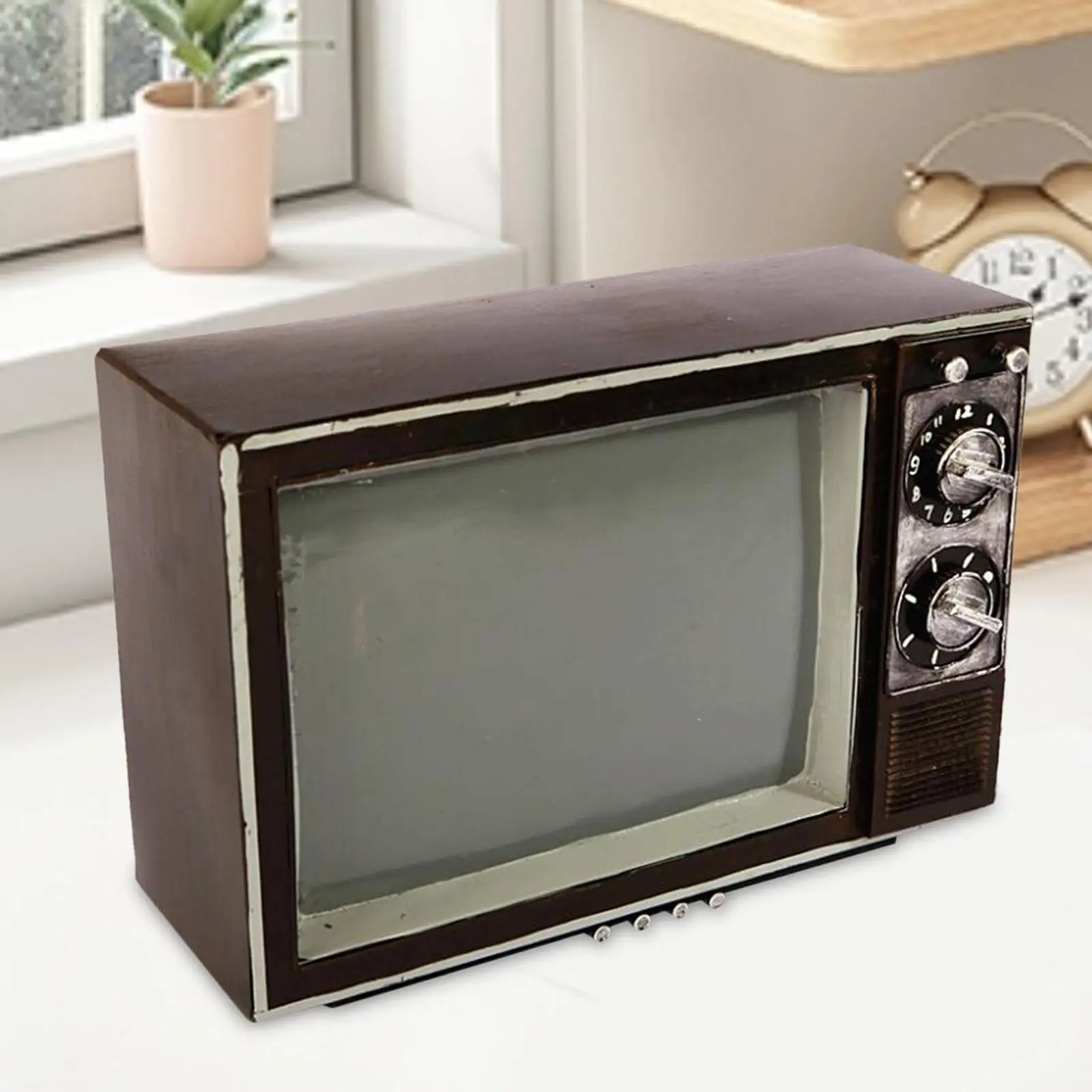 TV Model DIY Scene Accessories Collectible Shop furniture toy Metal Bedroom Vintage Display Model Television Model Decor