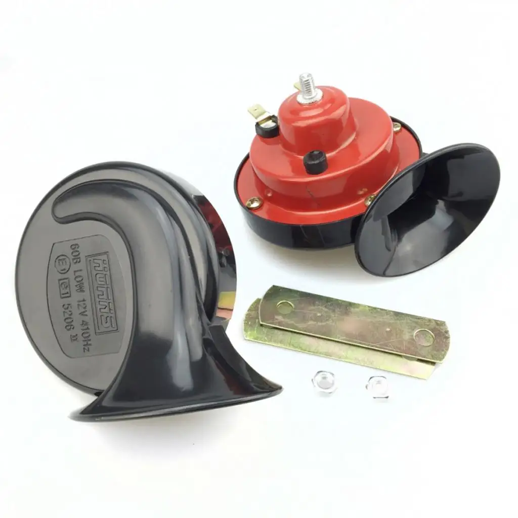 12V 410HZ 105DB Dual- Electric Air Horn for Truck Car Boat Red