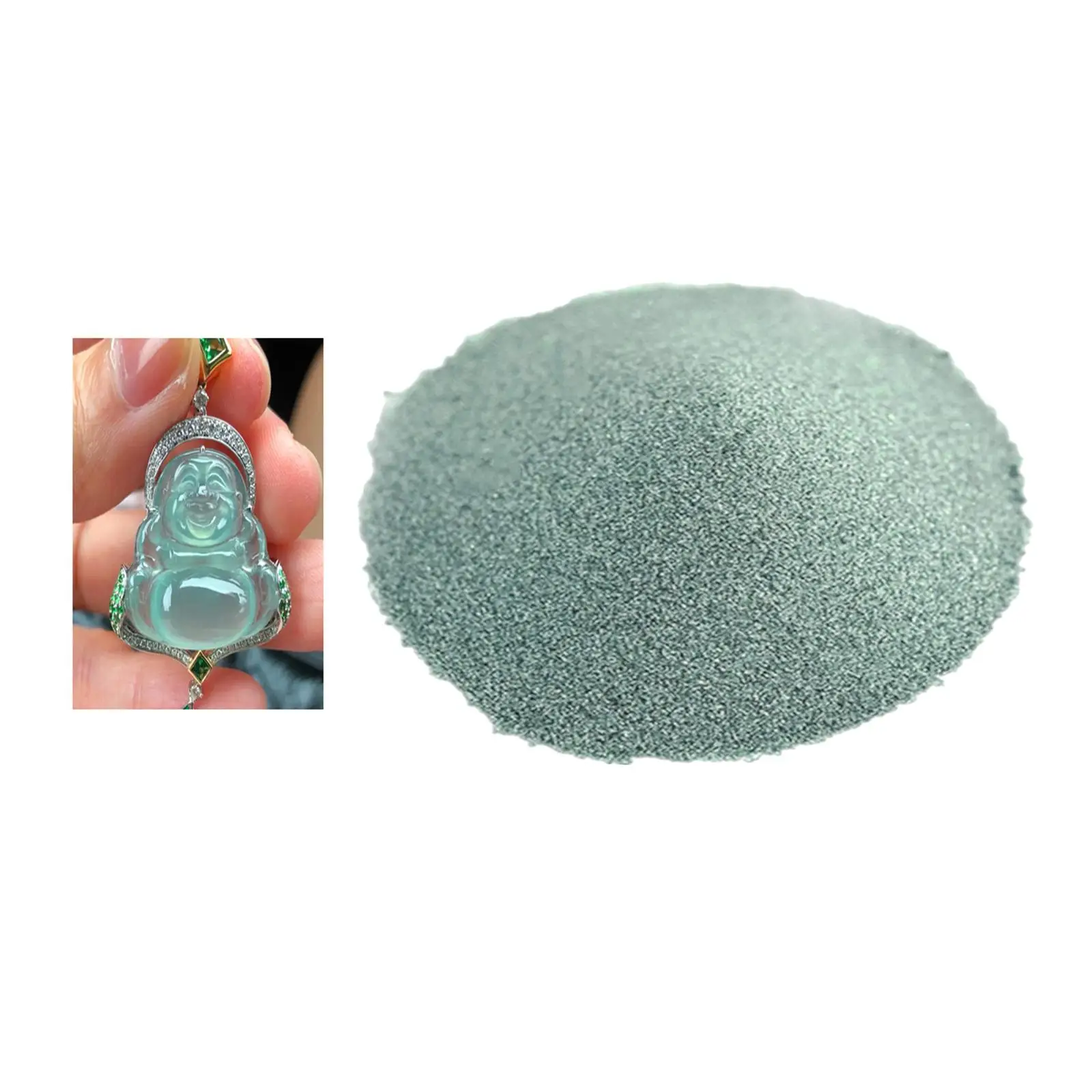 Green Silicon Carbide Powder Buffing Abrasive Tumbler Media Finishing Polishing Powder for Rotating Tumblers Jewelry Polishing