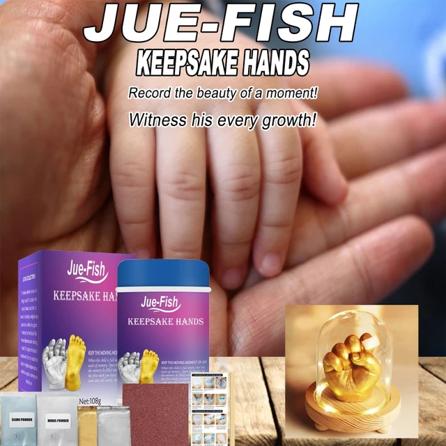 Hand Mold Mothers Day Gift Souvenir DIY Hand Foot Printing Mold Plaster  Casting Kit Handprint Keepsake 3D Clone Powder