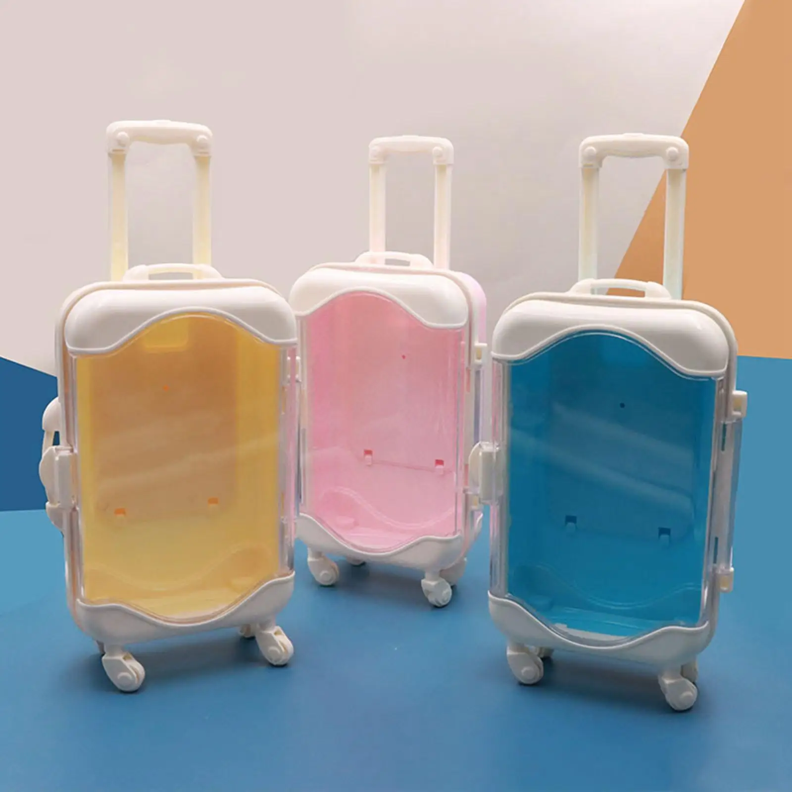 1/12 Mini Trolley Luggage Scenery Trunk Home Miniature Simulation Decoration