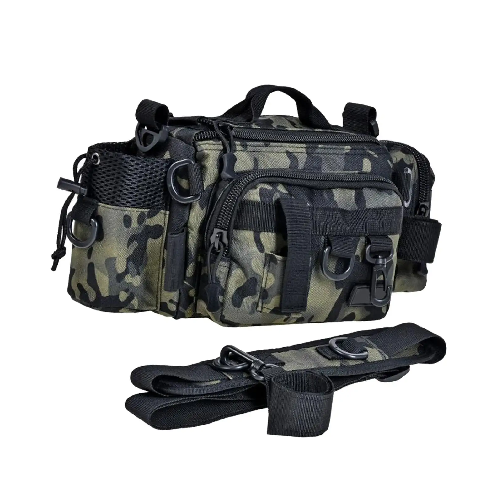 1000D Oxford Fishing Tackle Storage Bag Resistant Tackle Bag for Fishing Hunting