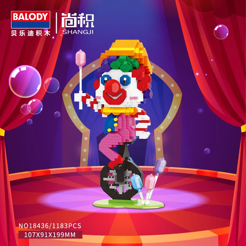 Balody 18436 Acrobatic Troupe Clown Cycling