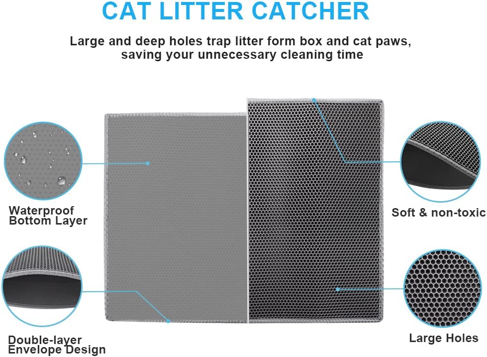 Title 4, Cat Litter Mat Waterproof Urine Proof Kitty Lit...