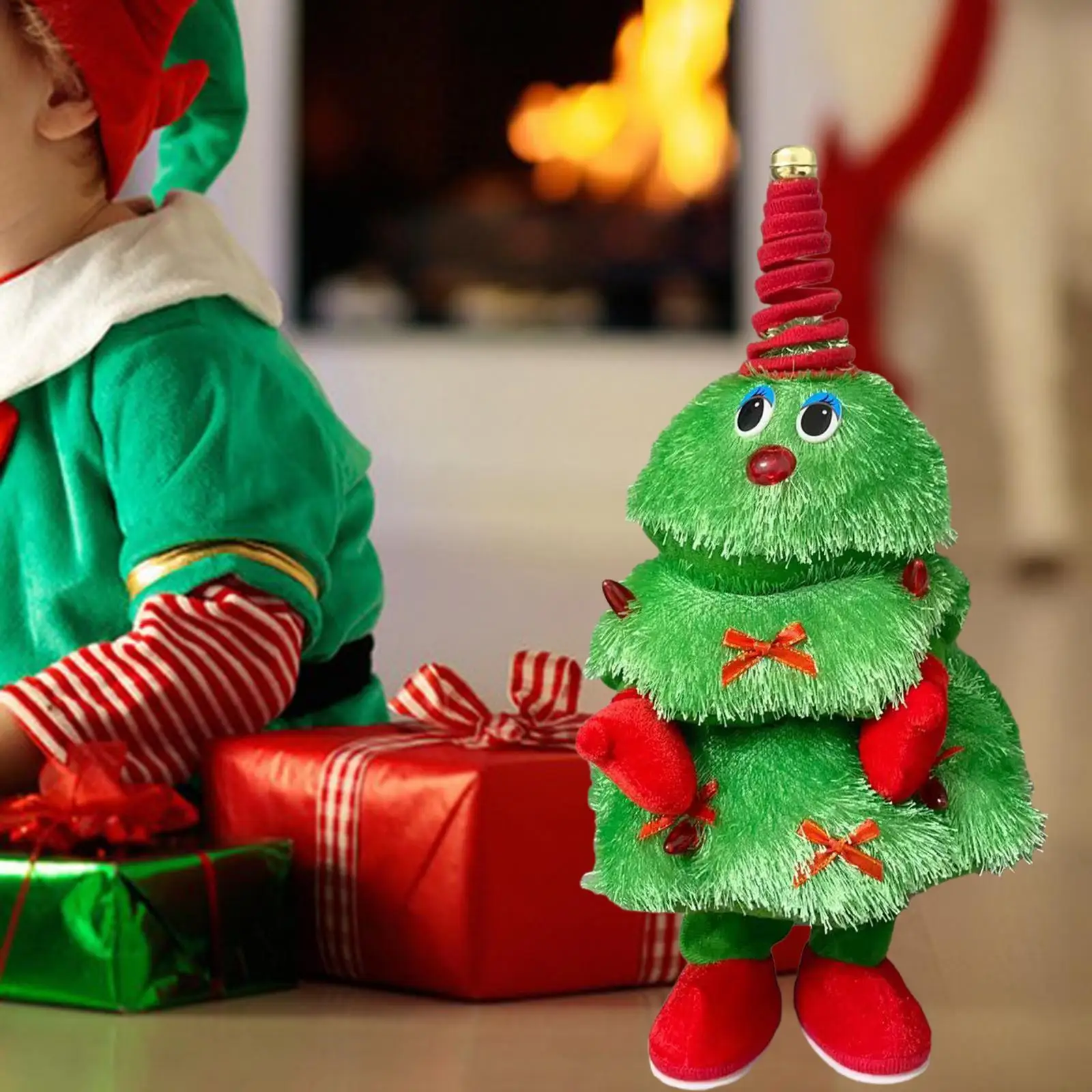 Christmas Electric Plush Plush Doll Toys for Decor Birthday Gift Restaurant