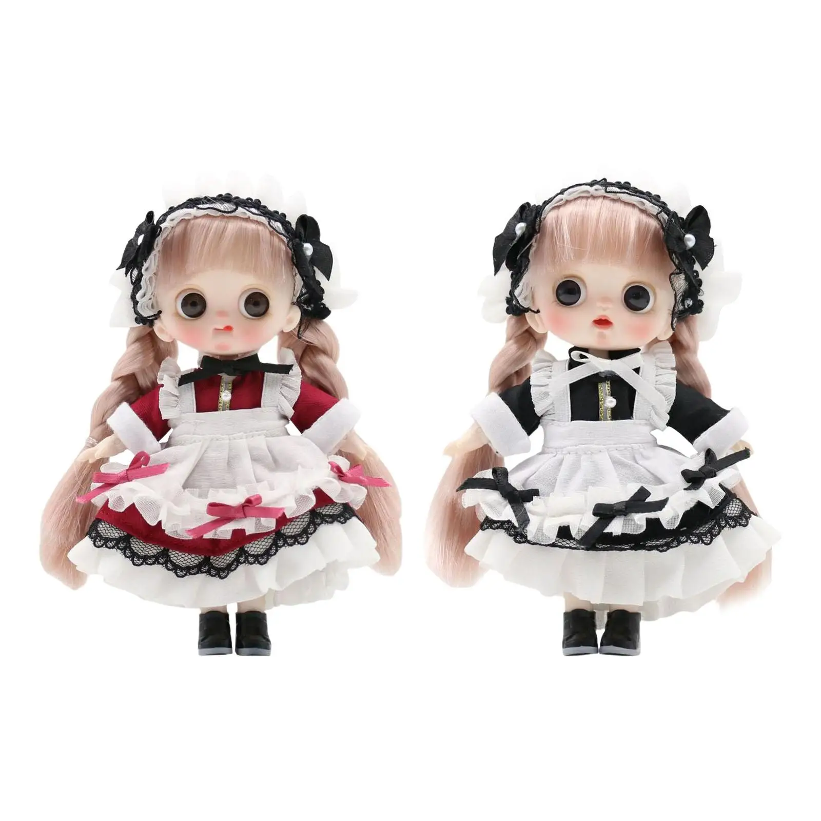 Ball Jointed Baby Doll Bendable Little Doll Fashion Dress DIY Toy Dress up Accessories Makeup Doll for Graduation Birthday Gifts