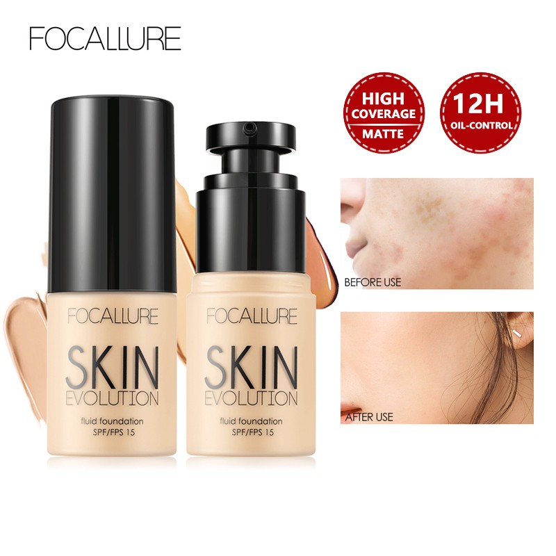 Best of FOCALLURE Liquid Foundation Cream Professional Full Coverage Waterproof Brighten Face Concealer Makeup Base Women Cosmetics Reviews & Tips