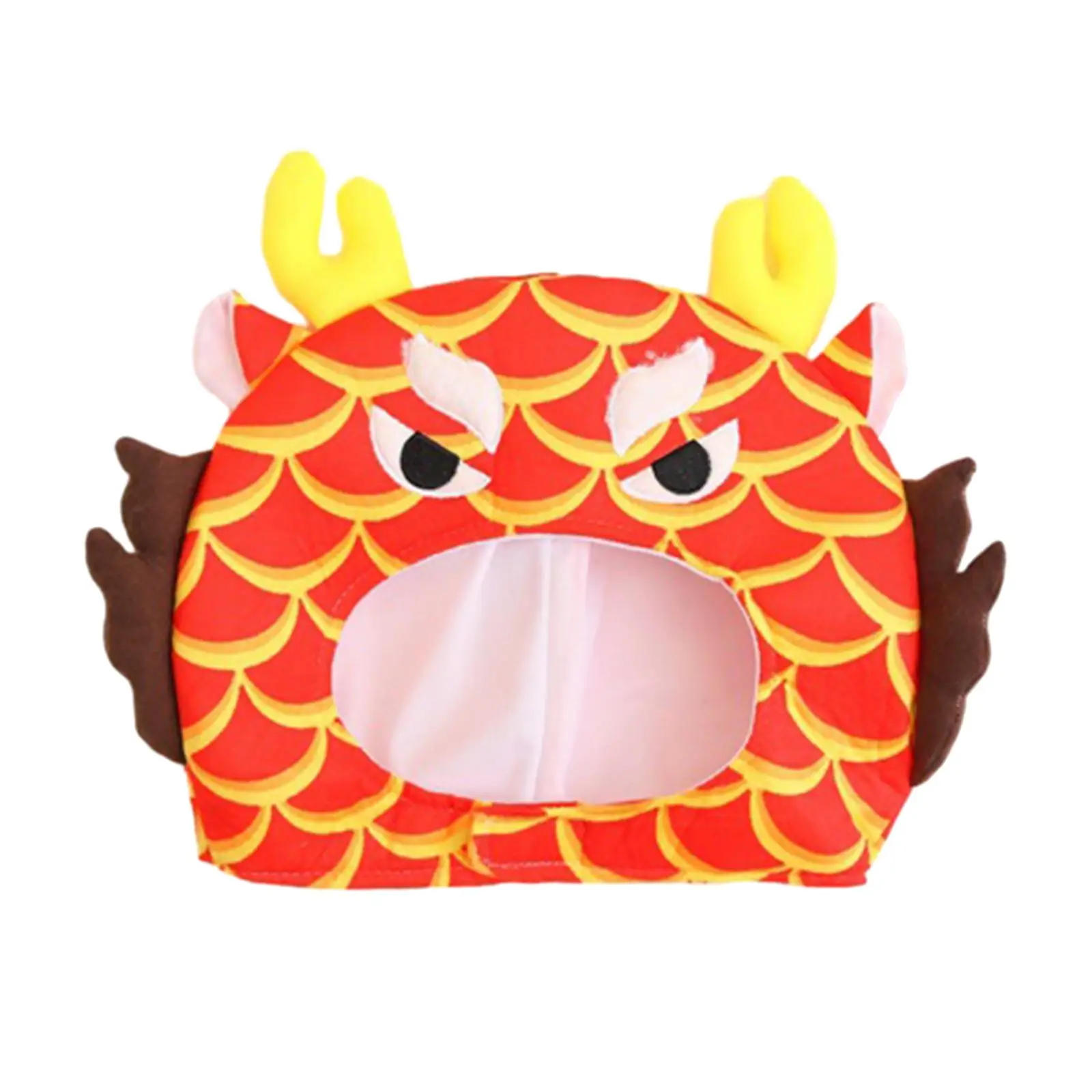 Dragon Cartoon Plush Hat Cap Cute Novelty Decorative Funny Headgear for Costume Accessories Halloween Party Cosplay Birthday