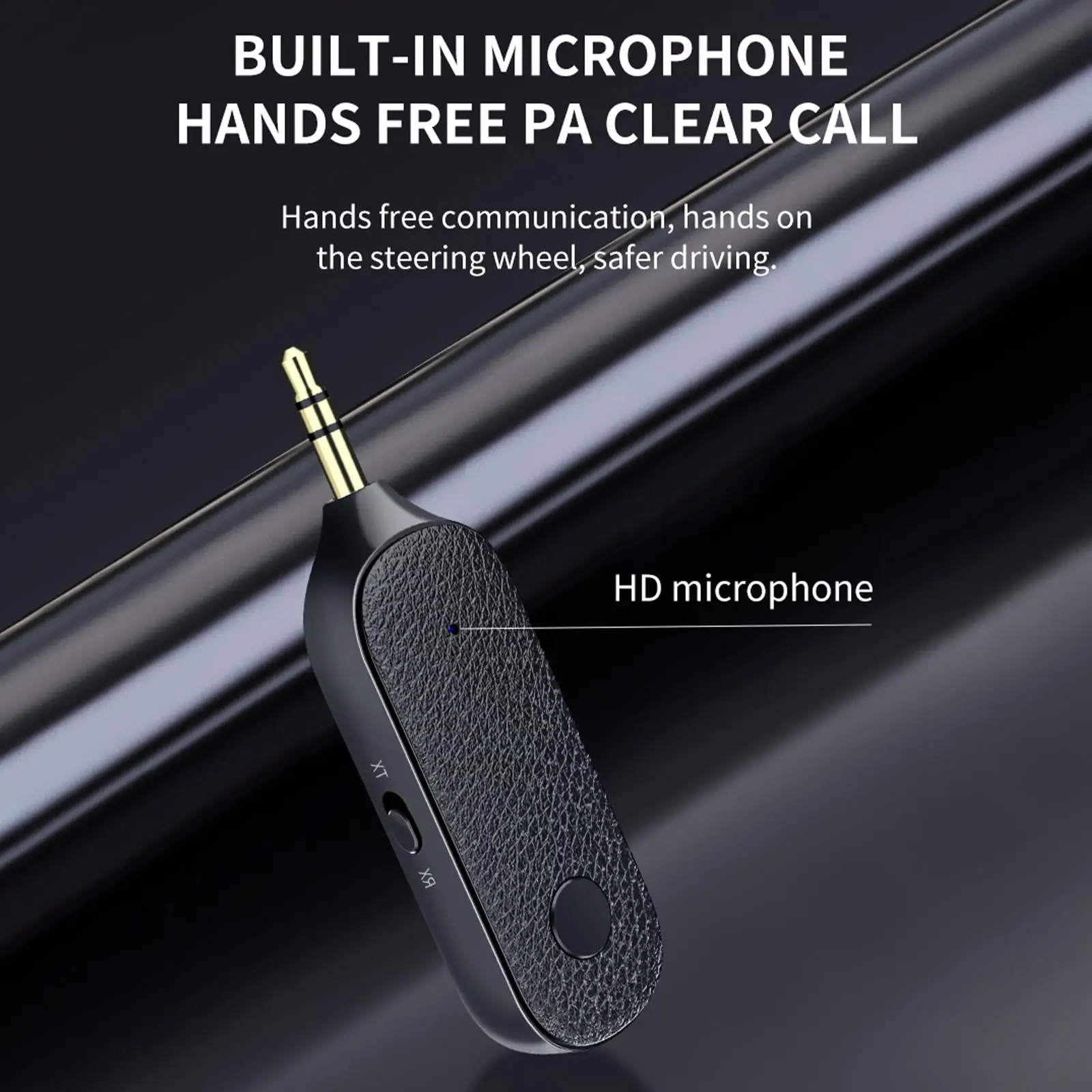 5.1 Transmitter Receiver for Car Support Hands Free Calling Audio Transmitter Receiver Adapter for Microphone
