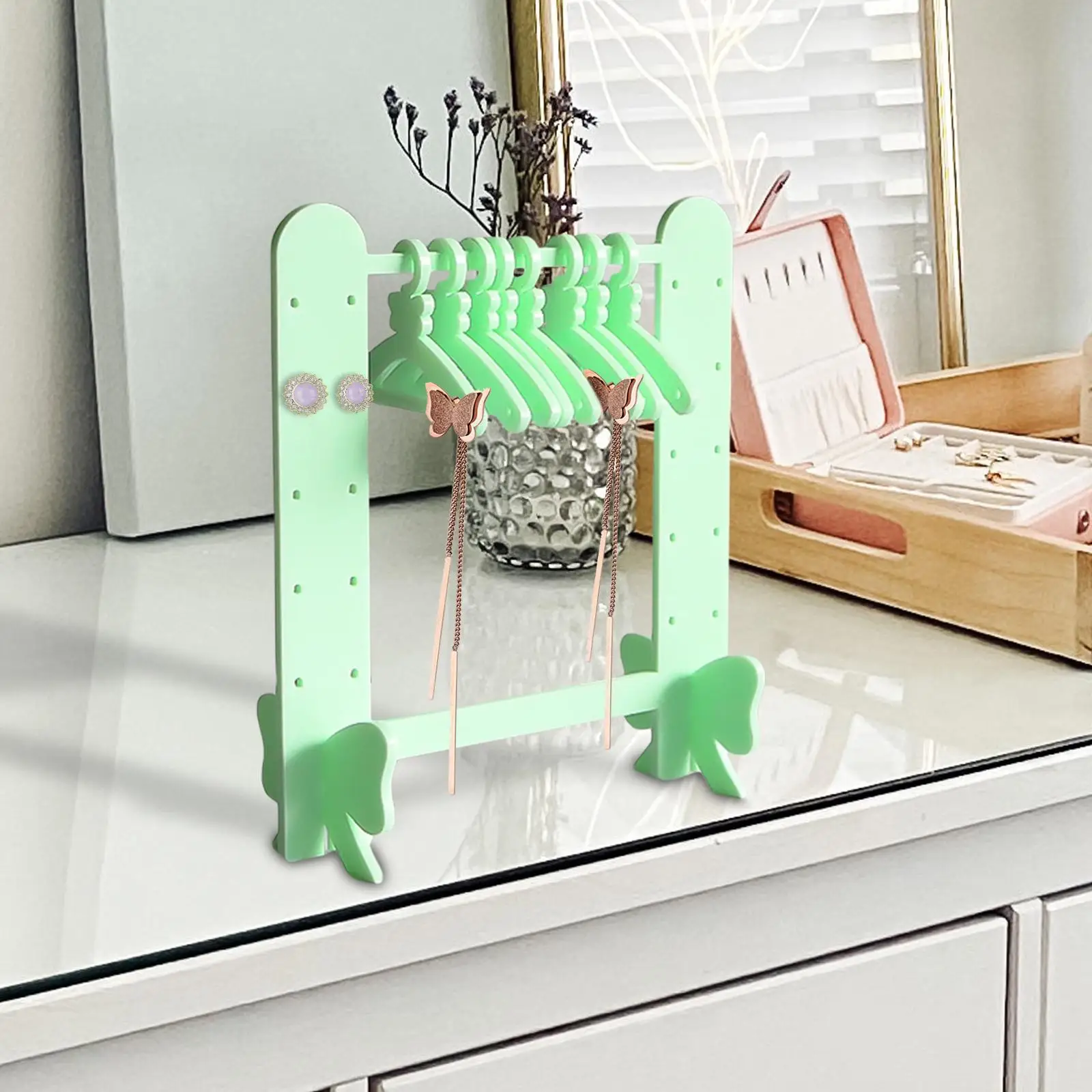 Earring Holder Stand Display Stand Ear Studs Display Rack Earring Hanger Rack for Exhibition Bracelet Show Jewelry Shelf Dresser