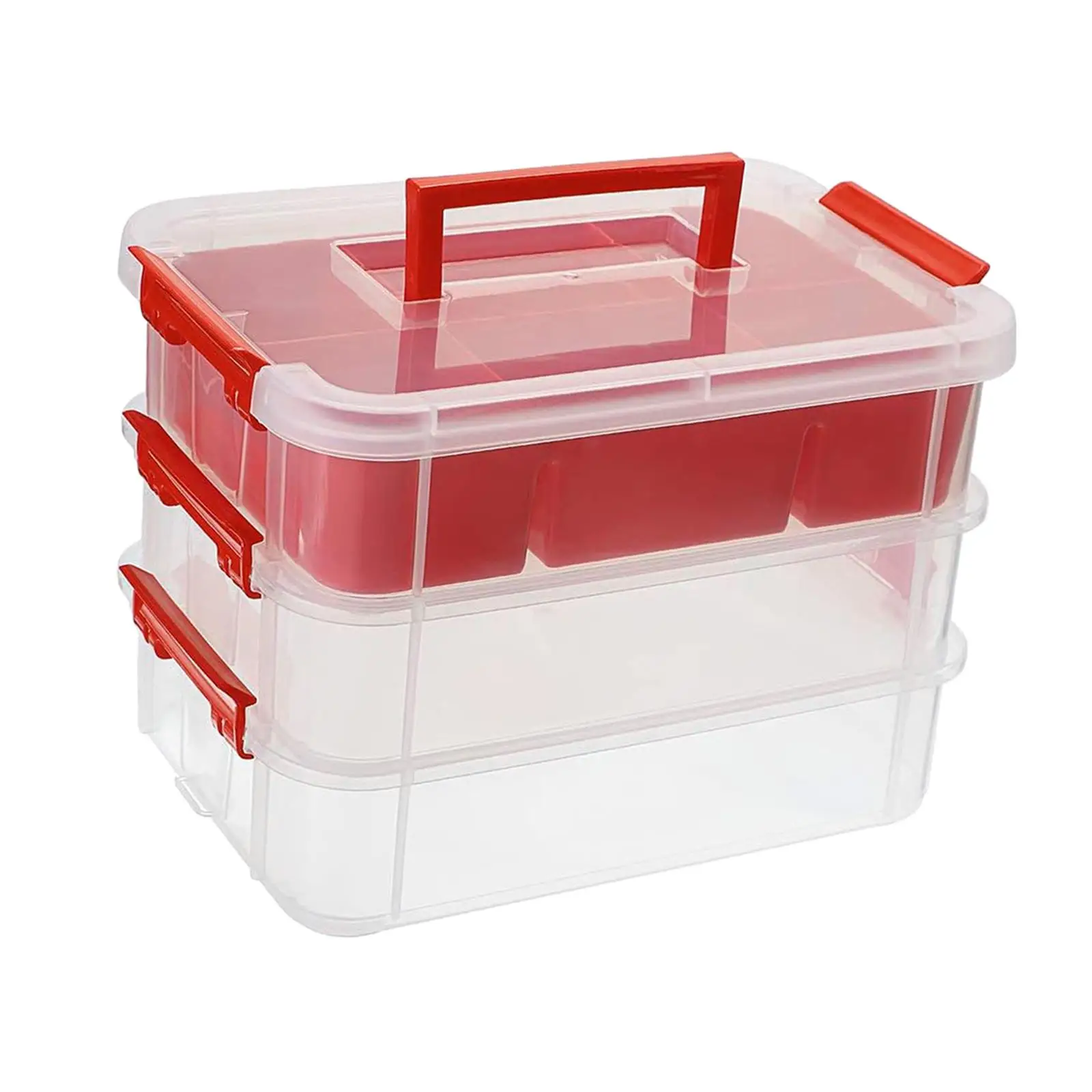 Stack Carry Storage Box Latching Storage Container Multipurpose Building Blocks Storage Box for Jewelry Bobbins Art Supplies