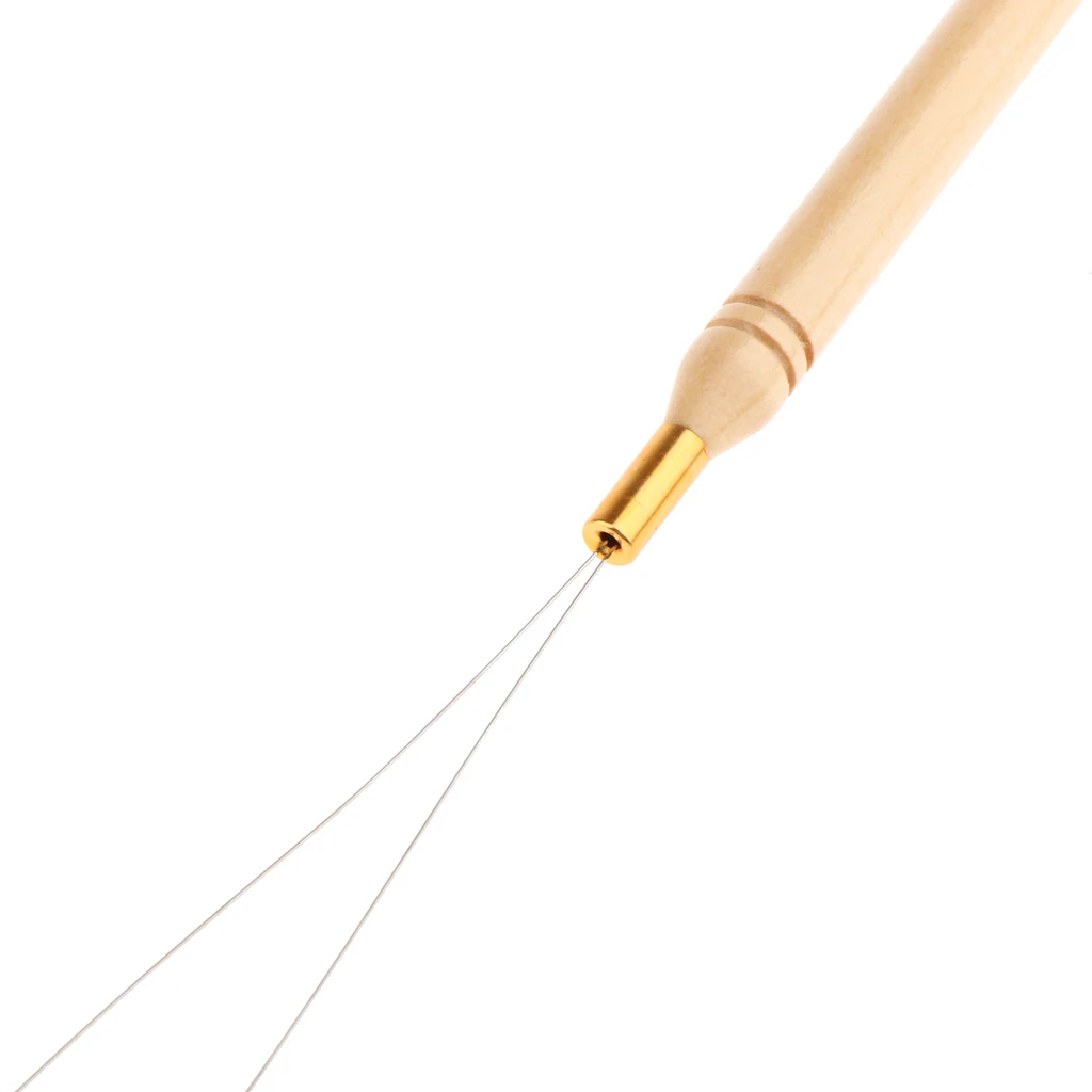Loop Needle Threader for Hair Bun extension+9pcs Metal Hair Cuffs(10Pack)