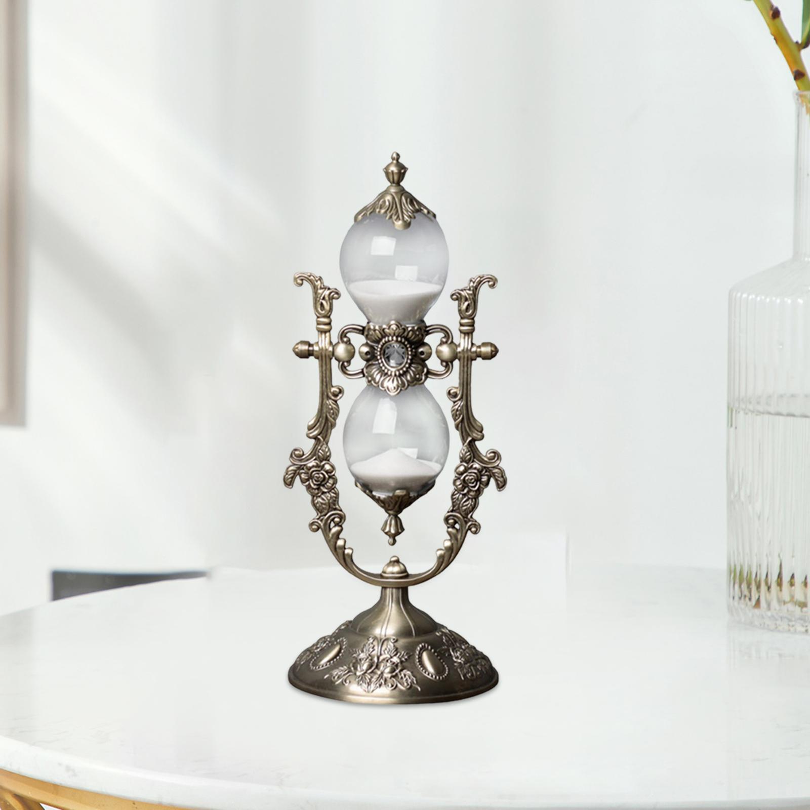 Description Picture 5 of itemEurope Retro Hourglass Sandglass 30 Min Decoration Flower Decorative Sand Clock for Desk