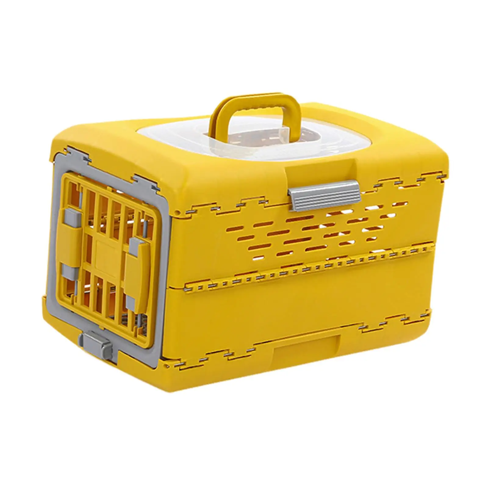 Collapsible Puppy Crate Breathable Foldable Cat Transport Box Travel Cage Pet Carrier for Rabbit Kitten Small Dogs Cat Puppy