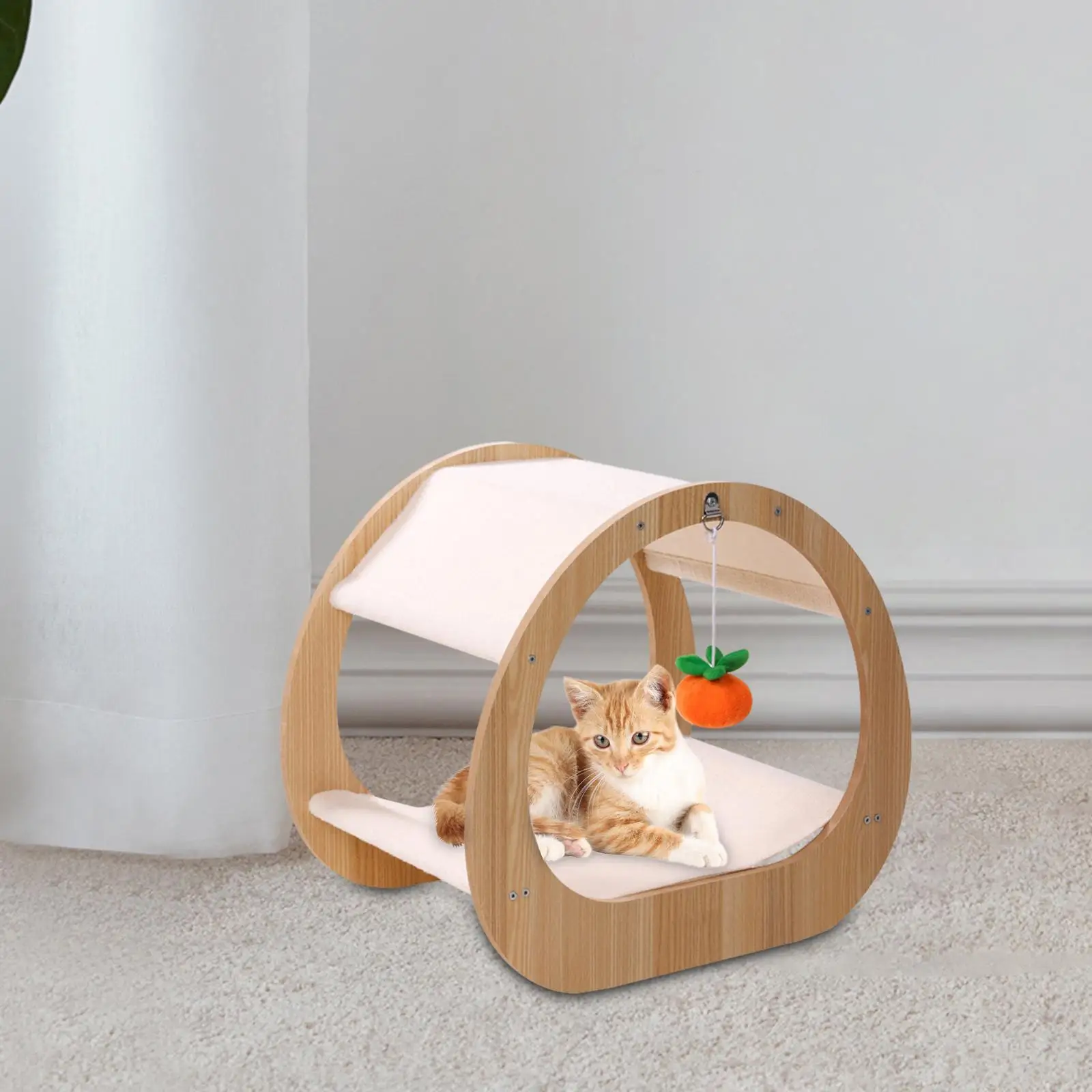 Cat Scratch Post Play House Protective Playing Cat Furniture Cat Climbing Frame for Kitty Small Medium Cats Indoor Cats