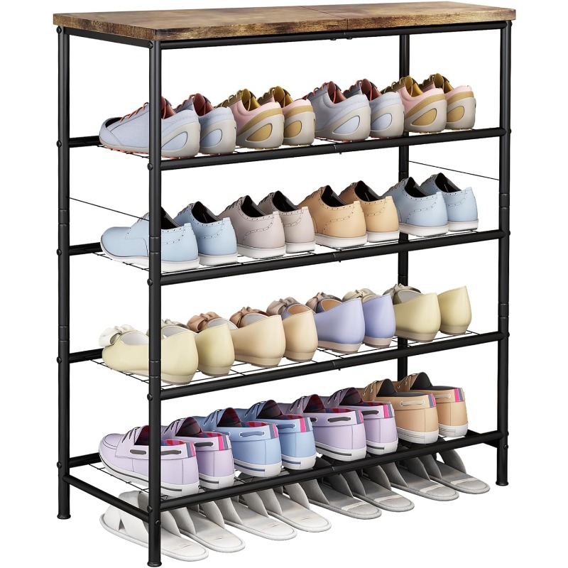 Title 1, Shoe Rack Organizer 5 Tier for Closet Entryway ...