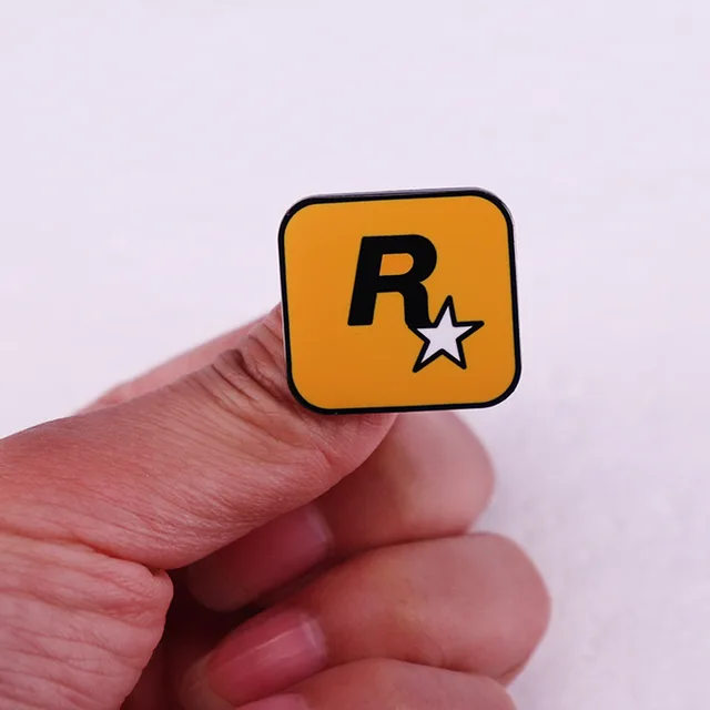 Grand Theft Auto Video Game Logo Metal Enamel Pin Rockstar Games NEW UNUSED