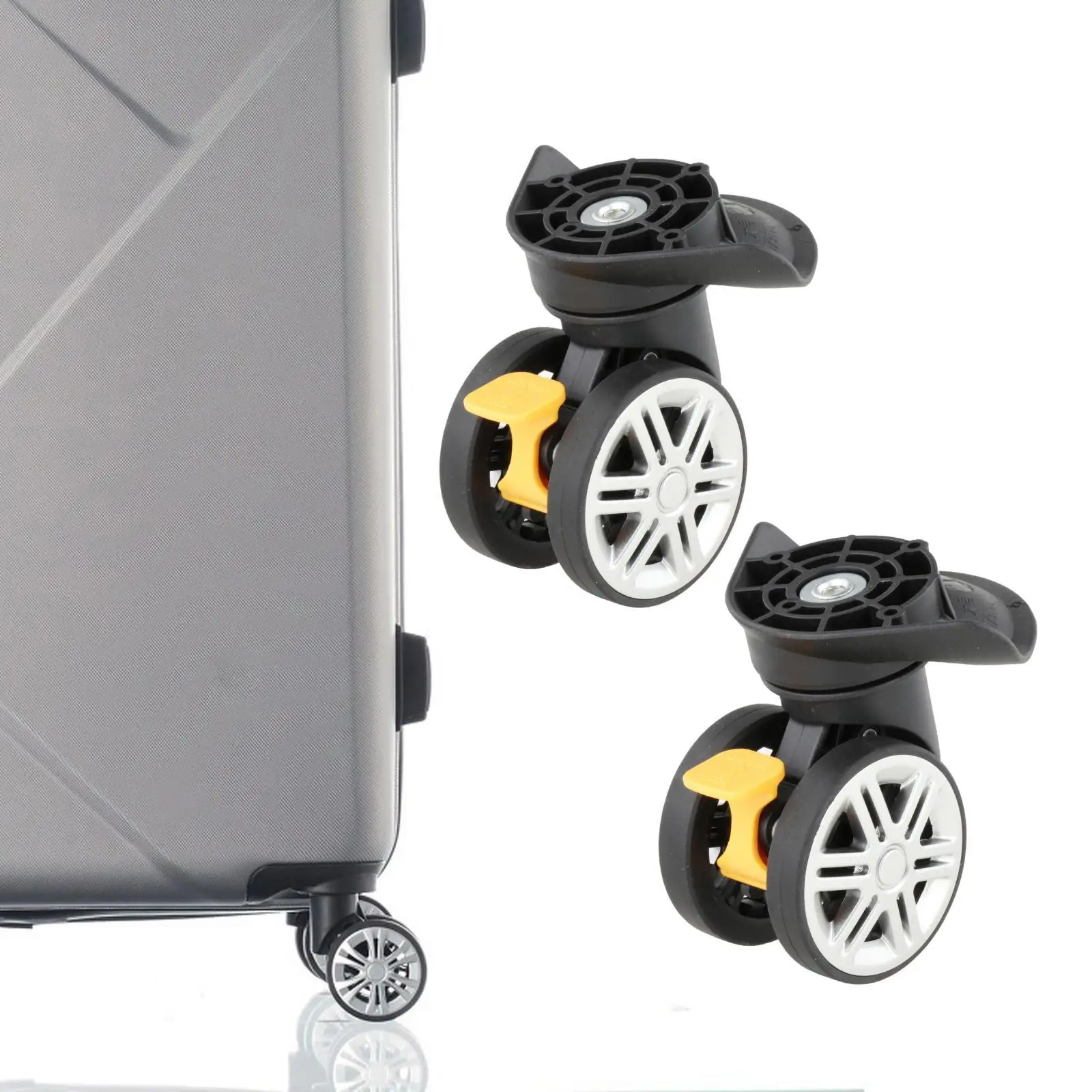 2x Replacement Luggage Wheels A19 360 Degree Rotation Travel Suitcase Wheels Heavy Duty Luggage Mute Wheel for Travelling Bag