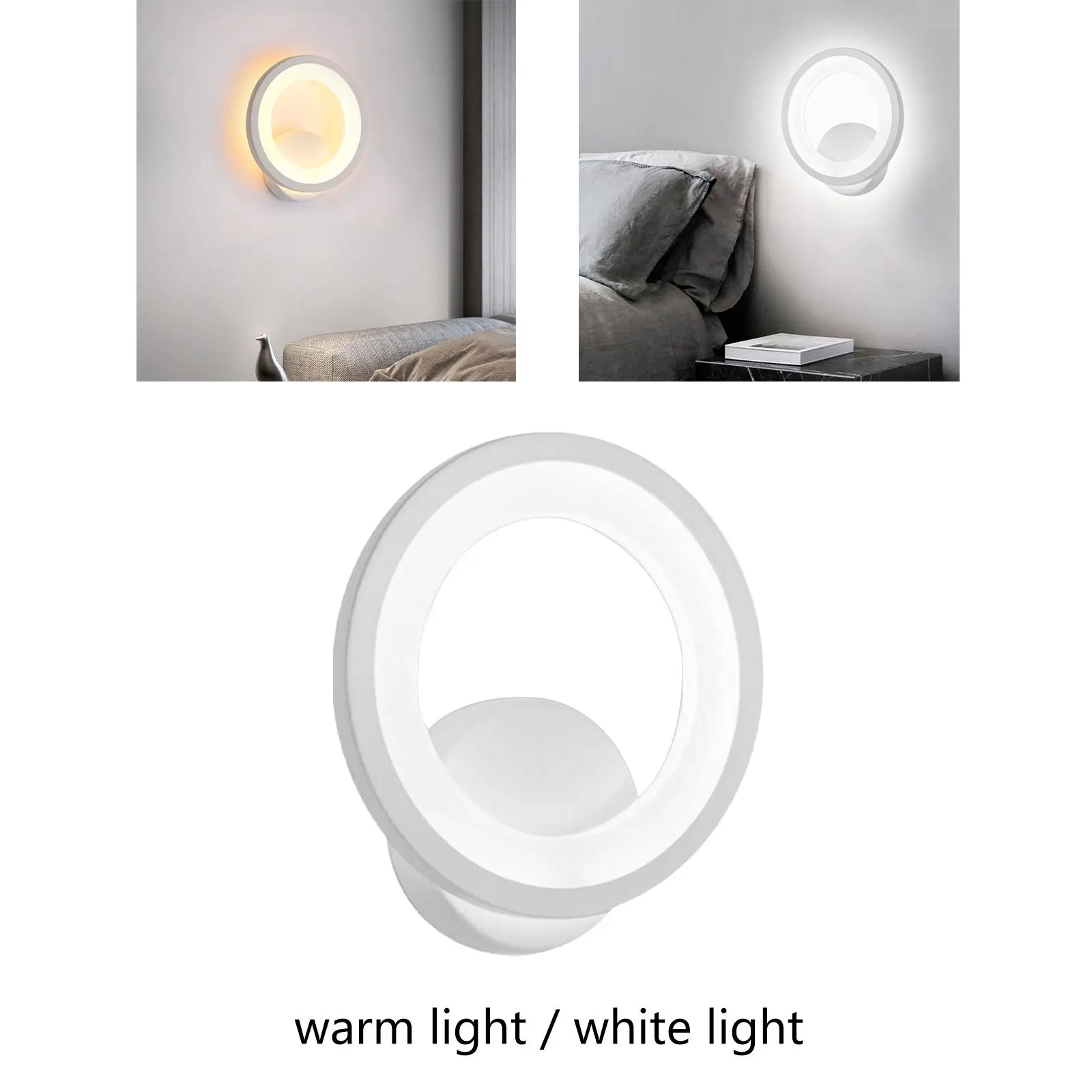 LED Wall Mounted Lamp Acrylic Lampshade Modern Simple Round Wall Sconce Wall Light for Hallway Living Room Corridor Hotel Stairs