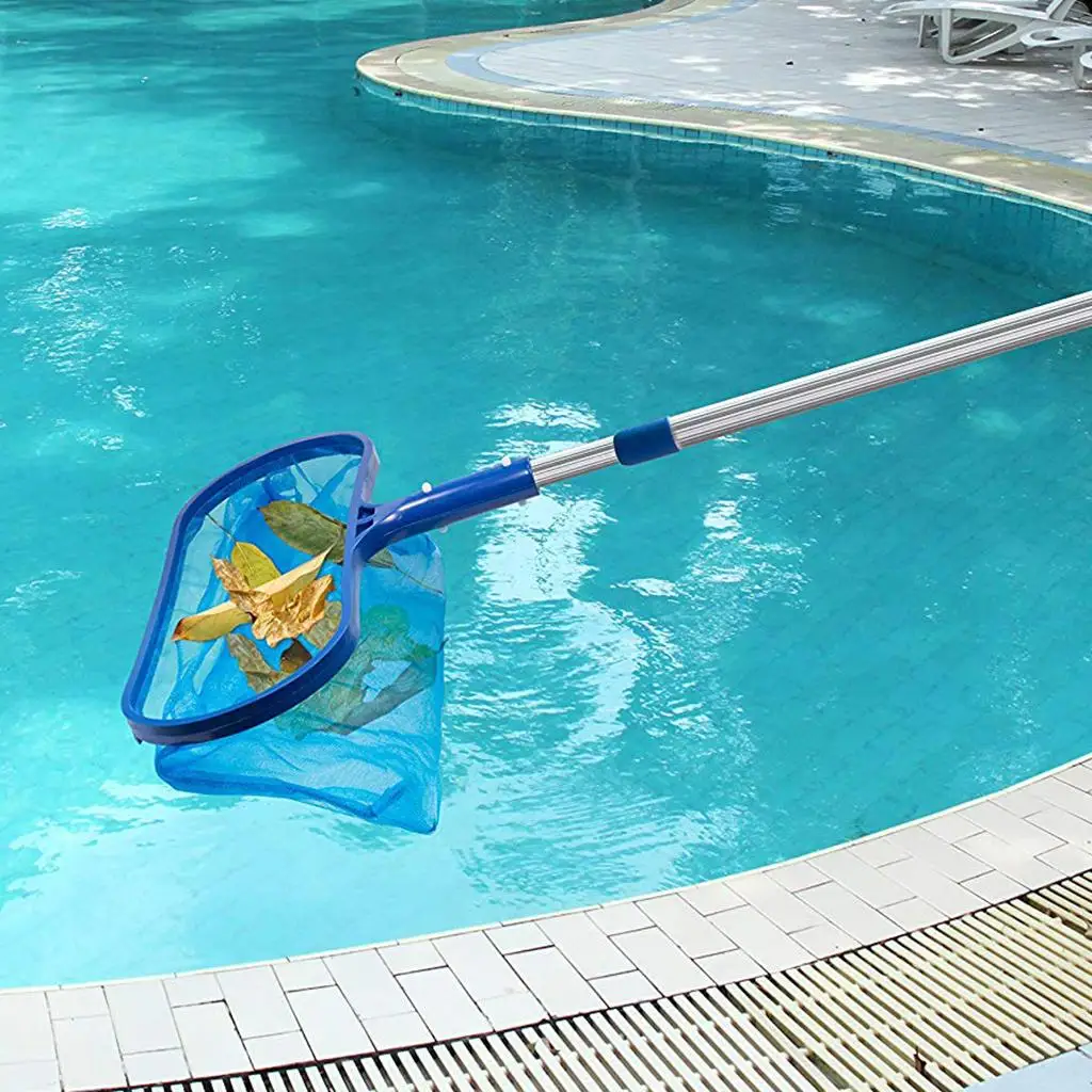 Leaf skimmer net with telescopic rod Fine-meshed skimmer net for