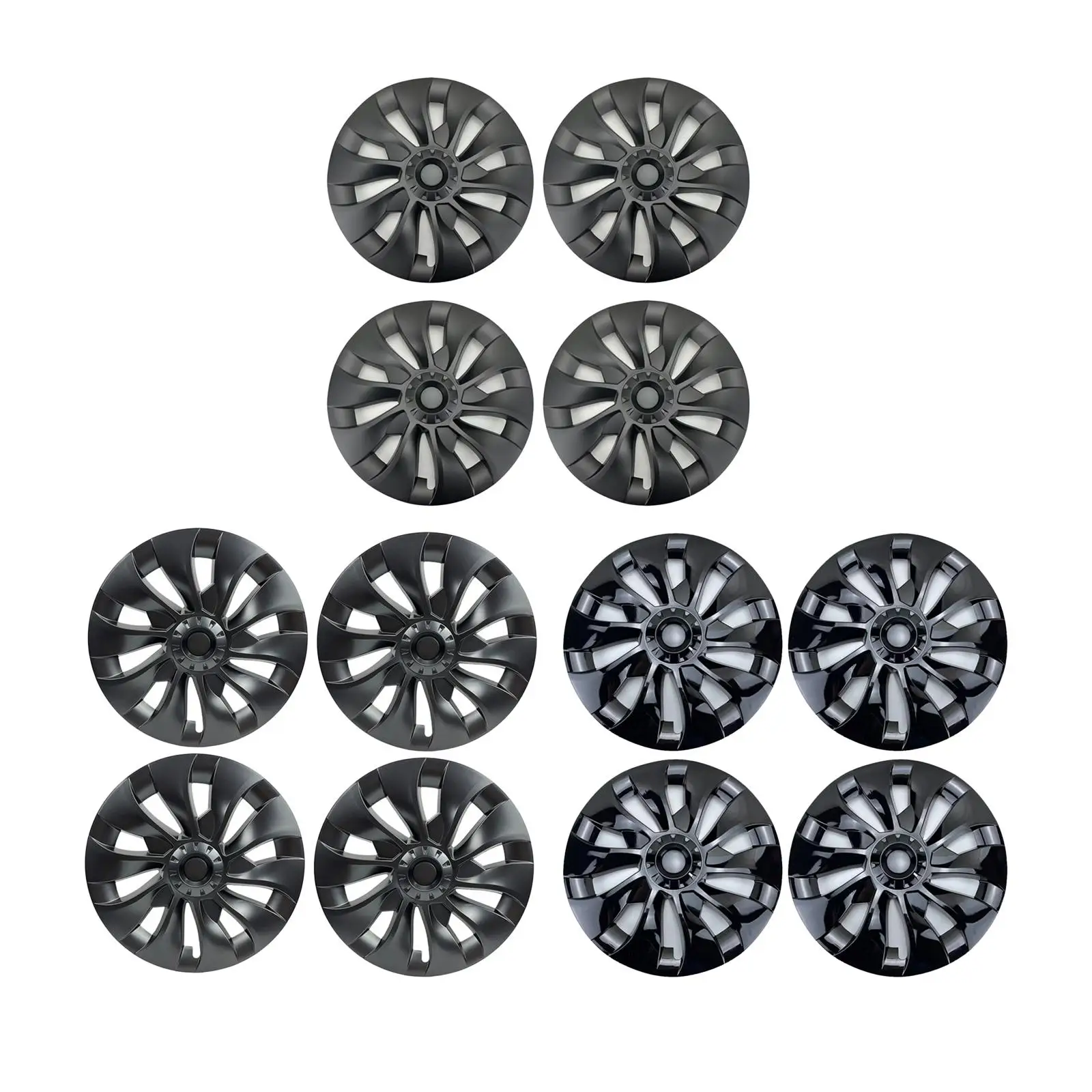 4 Pieces 18 inch Hub Cap Replacement Wheel Cap Cover Automobile Durable Full Rim Cover Replacement Hubcap for Tesla Model 3