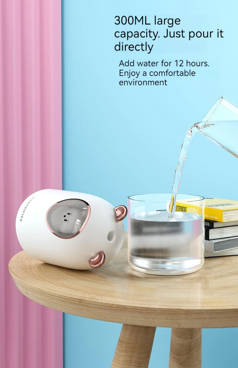 Title 9, New cute pet cute bear humidifier USB mini car ...