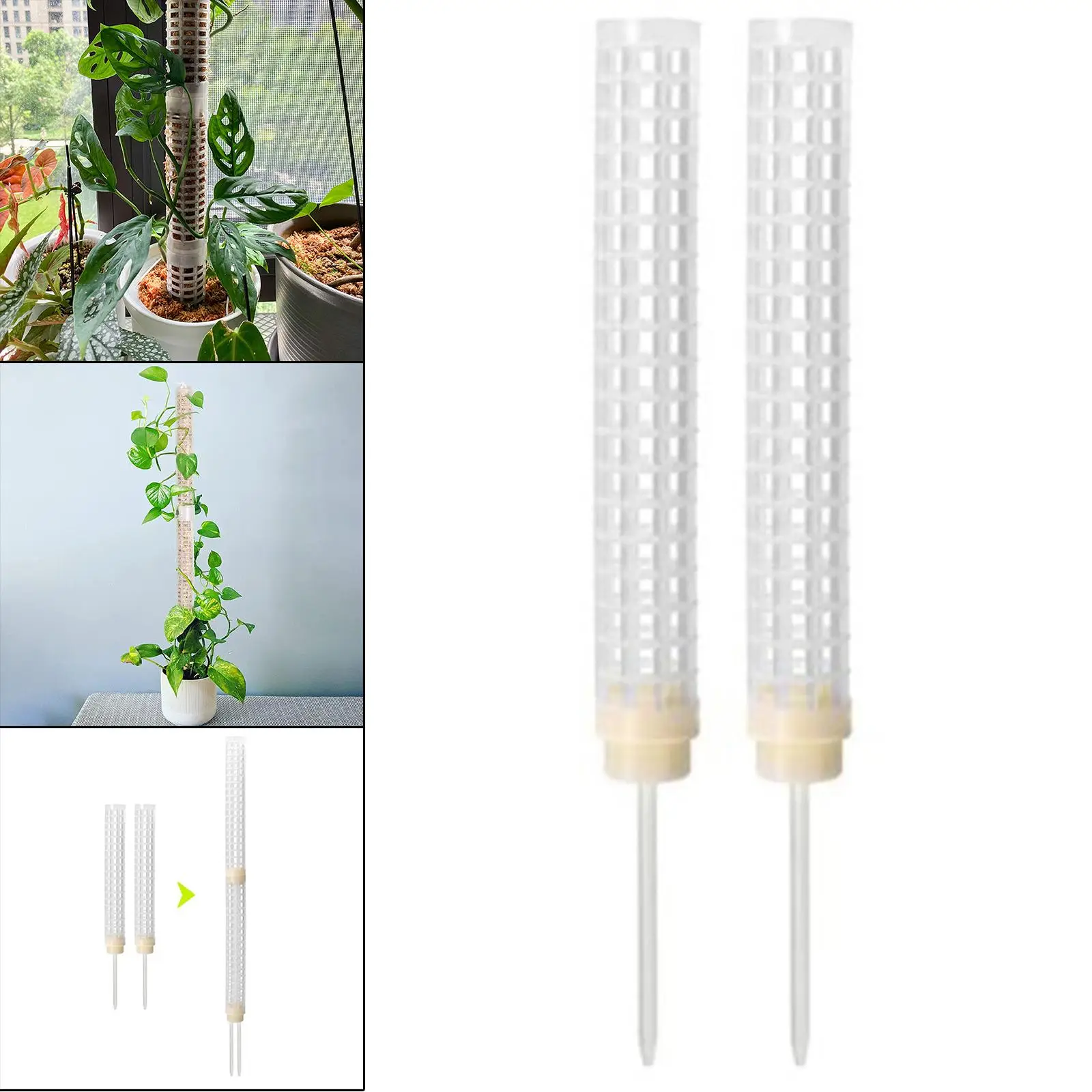 Moss Pole Stackable Climbing Plant Plant Stakes Plants for Flowers Coconut Palm Orchid Monstera Spagnum