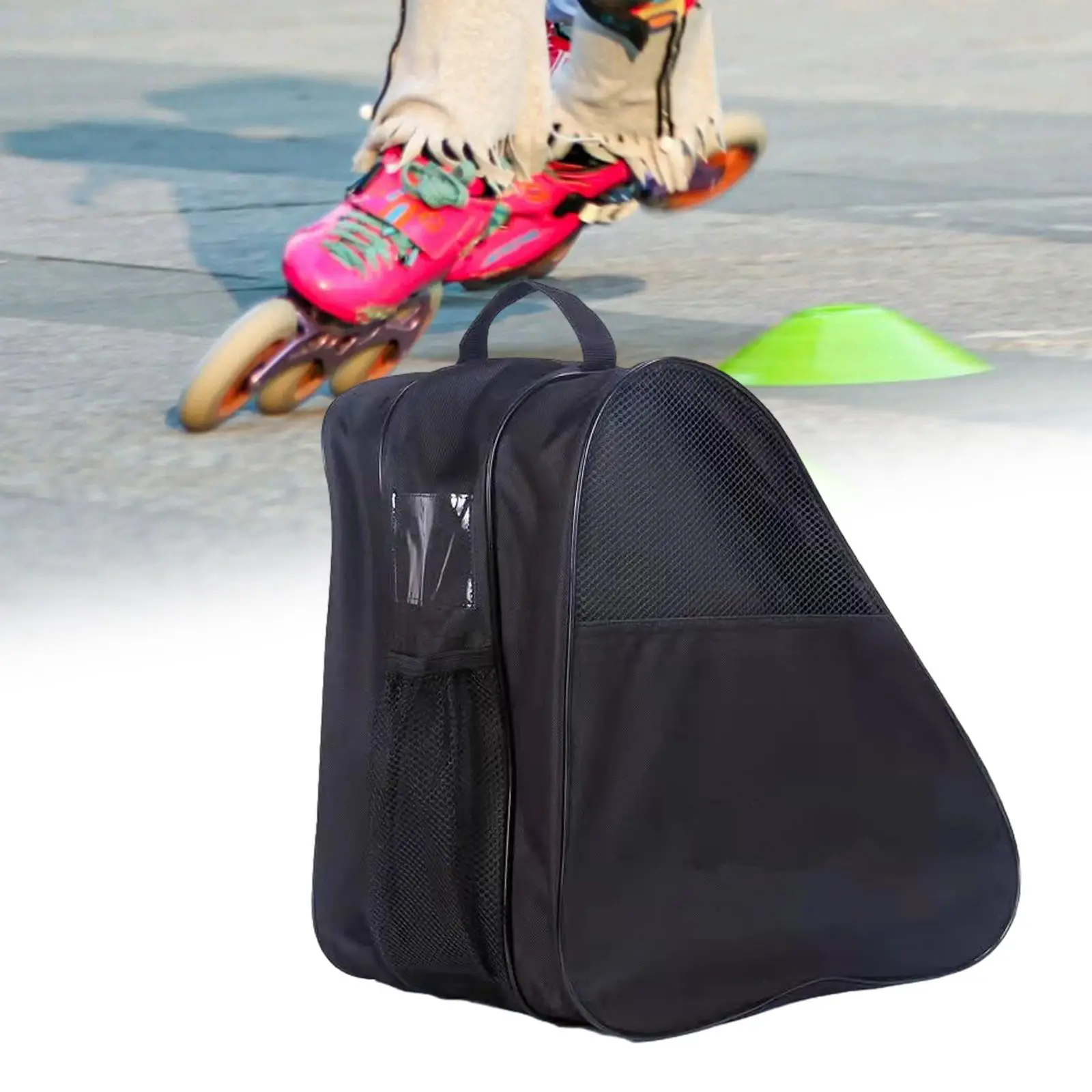 Roller Skate Bag Quad Skates Lightweight 3 Layers Handbag Durable Girls and Boys Skates Multipurpose Skating Shoes Carrying Bag