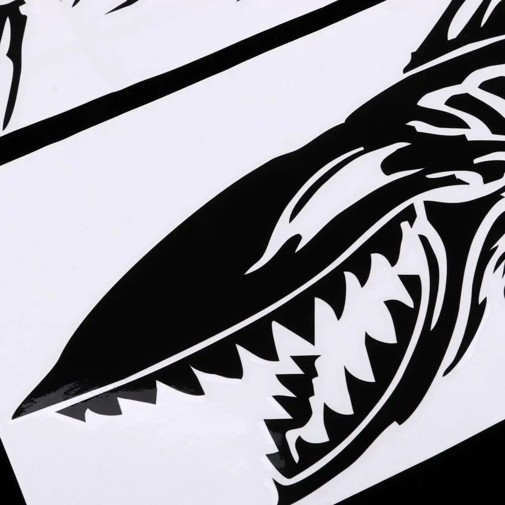  Waterproof Skeleton Fish  Mouth  Stickers - Self- Decals for Kayak Car Canoe Motorcycle Surfboard SUP